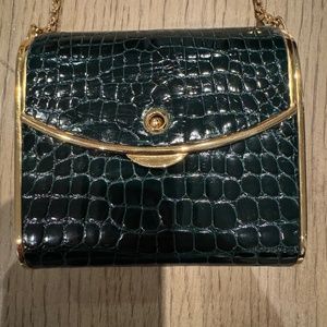 Judith Leiber green mini handbag
